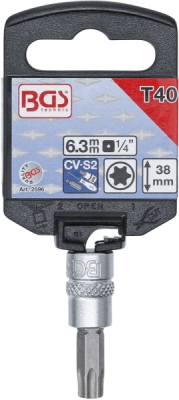 BGS 2596, Nástrčná hlavice | 6,3 mm (1/4") | T-profil (pro Torx) T40