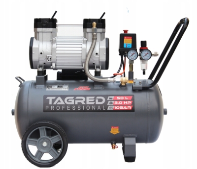 Tagred TA3388, Bezolejový kompresor s odlučovačem 50l, 230V, 2 písty, 3000W | 10 BAR