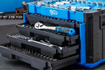 BGS 74000, Gola sada, šestihran | 6,3 mm (1/4") / 10 mm (3/8") / 12,5 mm (1/2") | metrické a palcové velikosti | 300dílná