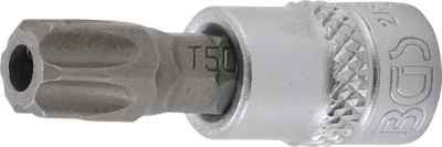 BGS 2165-T50, Nástrčná hlavice | 6,3 mm (1/4") | T-profil (pro Torx) s otvorem T50