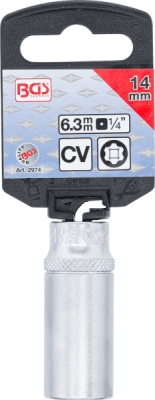 BGS 2974, Nástrčná hlavice Super Lock, prodloužená | 6,3 mm (1/4") | 14 mm