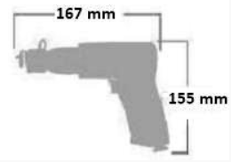 Pneumatické dlátové kladivo s výměnnými hroty, S-190KIT
