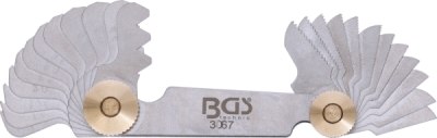 BGS 3067, Závitové měrky | 24 plátků | metrické 0,25 - 6,00 mm