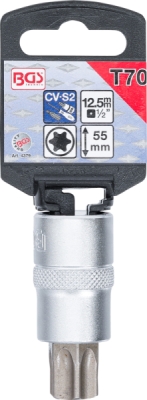 BGS 4379, Nástrčná hlavice | 12,5 mm (1/2") | T-profil (pro Torx) T70