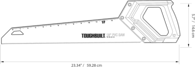 TOUGHBUILT TB-H4-26-18, Ruční pila na PVC | 18" | dvoubřité zuby