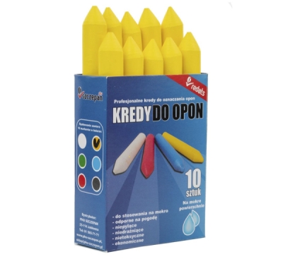 Redats 04-03-20, Voděodolné křídy na pneumatiky žluté, sada 10 ks REDATS PREMIUM