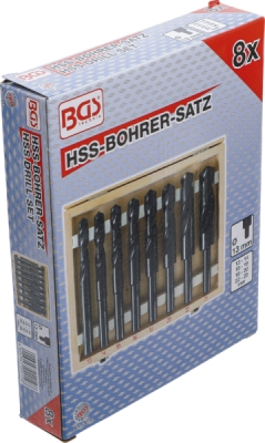 BGS 2019, Sada vrtáků HSS | 13 - 25 mm | 8dílná