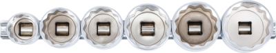 BGS 70102, Sada nástrčných dvanáctihranných hlavic | 12,5 mm (1/2") | 24 - 38 mm | 6dílná