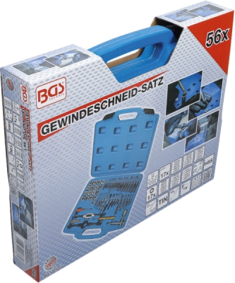 BGS 70105, Sada závitníků a oček | palcové | 1/4" - 1/2" | 56dílná