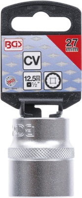 BGS 10645, Nástrčná hlavice dvanáctihranná | 12,5 mm (1/2") | 27 mm