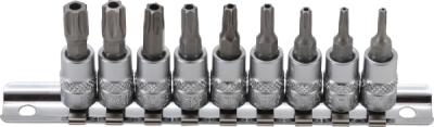BGS 2165, Sada nástrčných hlavic | 6,3 mm (1/4") | T-profil (pro Torx) s otvorem T10 - T50 | 9dílná