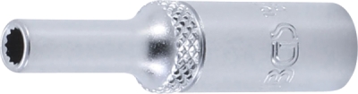 BGS 10702, Nástrčná hlavice, dvanáctihranná, prodloužená | 6,3 mm (1/4") | 4 mm