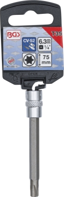 BGS 2565-75, Nástrčná hlavice | délka 75 mm | 6,3 mm (1/4") | T-profil (pro Torx) T35