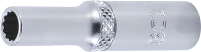 BGS 10706, Nástrčná hlavice, dvanáctihranná, prodloužená | 6,3 mm (1/4") | 6 mm
