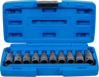 BGS 5097, Sada silových nástrčných hlavic | 12,5 mm (1/2") | T-profil (pro Torx) T20 - T70 | 10dílná