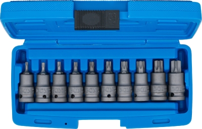 BGS 5097, Sada silových nástrčných hlavic | 12,5 mm (1/2") | T-profil (pro Torx) T20 - T70 | 10dílná