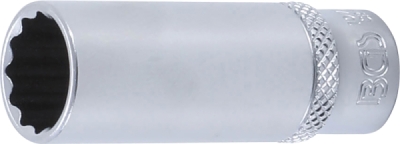 BGS 10713, Nástrčná hlavice, dvanáctihranná, prodloužená | 6,3 mm (1/4") | 13 mm