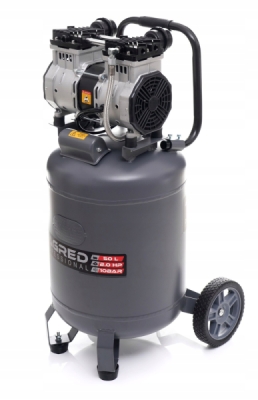 AKČNÍ SET SETTA3396M, Bezolejový vertikální kompresor 50l, 230V, 2 písty, 2000W | 10 BAR + příslušenství