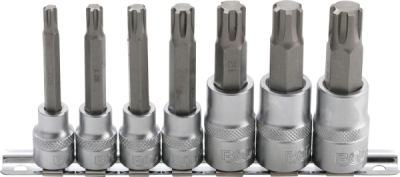 BGS 5185, Sada nástrčných hlavic | 10 mm (3/8") / 12,5 mm (1/2") | drážka (pro RIBE) M6 - M14 | 7dílná