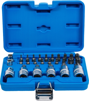 BGS 5101, Souprava bitů a nástrčných hlavic | 12,5 mm (1/2") | T-profil (pro Torx) | 27dílná