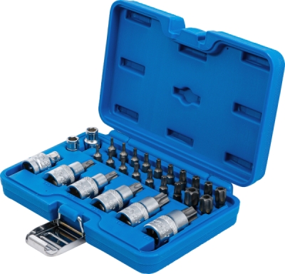 BGS 5101, Souprava bitů a nástrčných hlavic | 12,5 mm (1/2") | T-profil (pro Torx) | 27dílná