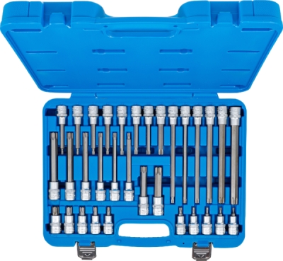 BGS 5182, Sada nástrčných hlavic | 12,5 mm (1/2") | T-profil (pro Torx) | 32dílná