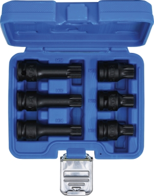 BGS 5380, Sada silových nástrčných hlavic | 12,5 mm (1/2") | vnitřní tisícihran (pro XZN) M14 - M18 | 6dílná
