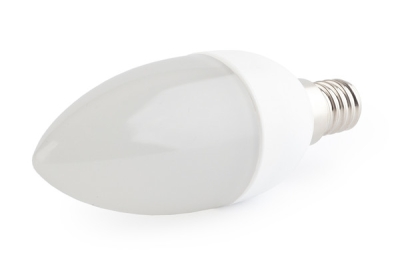 LED žárovka E14 bílá teplá 6W C37 AP