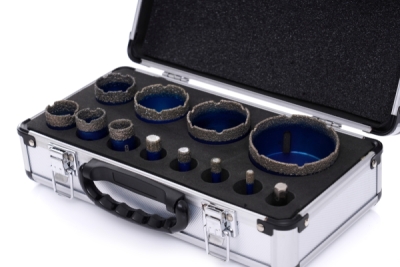 Korunkové diamantové vrtáky do keramiky či kamene, 6 - 68 mm, M14, sada 12 ks, Tagred TA4086