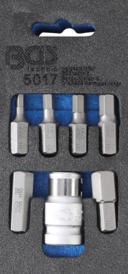BGS 5017, Sada šroubovacích bitů | pohon vnější šestihran 10 mm (3/8") | vnitřní šestihran | 7dílná
