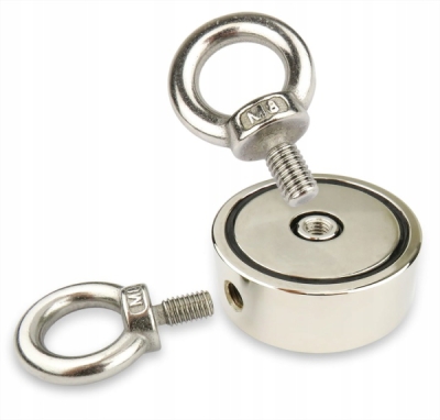 Kraft&Dele KD10417, Magnetický držák neodymový magnet | Nosnost 100 kg, permanentní magnet, karabina, robustní pouzdro
