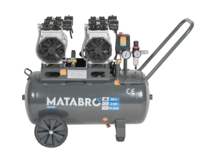AKČNÍ SET SETMB-K203, Bezolejový kompresor 50l, 230V, 4 písty s příslušenstvím | 2x1500W | Matabro