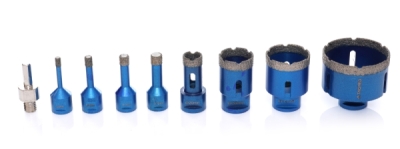 Korunkové diamantové vrtáky do keramiky či kamenu, 6 - 68 mm, M14, sada 9 ks, Tagred TA4087