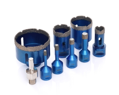 Korunkové diamantové vrtáky do keramiky či kamenu, 6 - 68 mm, M14, sada 9 ks, Tagred TA4087