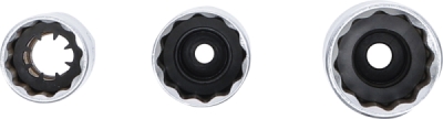 BGS 6858, Sada dvanáctihranných bitů na zapalovací svíčky | 10 mm (3/8") | 14 - 16 - 18 mm | 3dílná