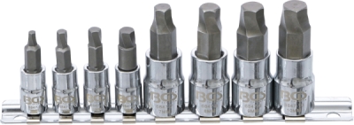 BGS 6847, Sada pro povolení poškozených šroubů | 6,3 mm (1/4") / 10 mm (3/8") | pro defektní vnitřní šestihran 3 - 10 mm | 8dílná