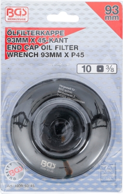BGS 1039-93-45, Klíč na olejové filtry | 45hranný | O 93 mm | pro Audi, VW