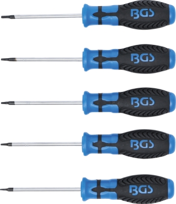 BGS 6828, Sada šroubováků | T-profil (pro Torx) | T6 - T10 | 5dílná