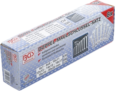 BGS 30600, Sada oboustranných plochých klíčů | 6 - 22 mm | 8dílná