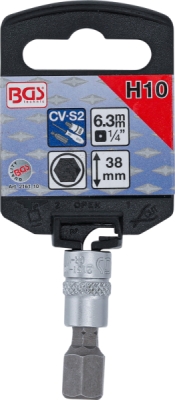 BGS 2161-10, Nástrčná hlavice | 6,3 mm (1/4") | vnitřní šestihran 10 mm