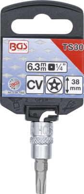 BGS 5184-TS30, Nástrčná hlavice | 6,3 mm (1/4") | TS-profil (pro Torx Plus) s otvorem TS30
