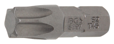 BGS 8197, Bit | Délka 25 mm | pohon vnější šestihran 6,3 mm (1/4") | T-profil (pro Torx) T45