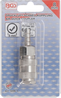 BGS 3226-1, Pneumatická rychlospojka s 8 mm přípojkou hadice