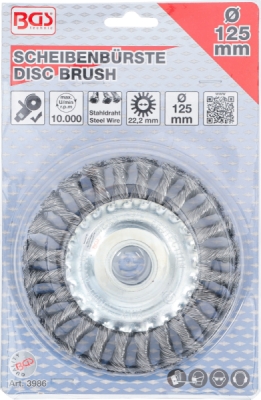 BGS 3986, Drátěný kartáč/ pletený kulatý kartáč | O 125 mm
