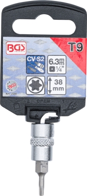 BGS 2588, Nástrčná hlavice | 6,3 mm (1/4") | T-profil (pro Torx) T9