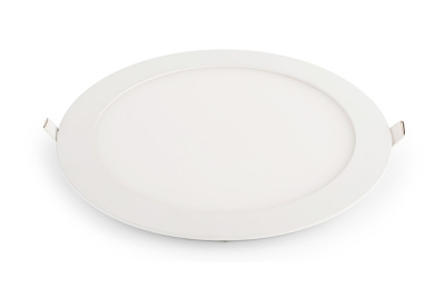 Zapuštěný kruhový LED panel bílý 18W