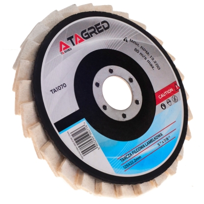 Filcový lešticí kotouč 125 x 22mm, Tagred TA1070