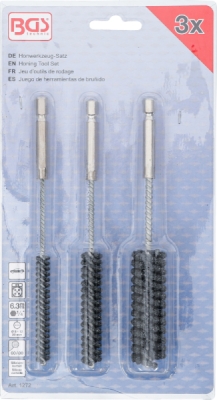 BGS 1272, Sada přípravků pro vybrušování válců motorů | ohebné | 6,3 mm (1/4") | zrnitost 60 / 80 | 8 - 12 - 20 mm | 3dílná