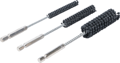 BGS 1272, Sada přípravků pro vybrušování válců motorů | ohebné | 6,3 mm (1/4") | zrnitost 60 / 80 | 8 - 12 - 20 mm | 3dílná