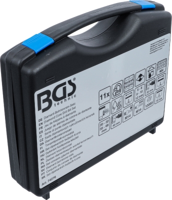 BGS 74276, Sada diamantových vykružovacích korunek | 5 - 68 mm | 11dílná